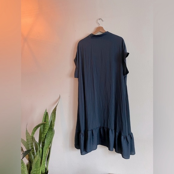 RUTI Flowy Teal Dress w/ Bottom Ruffle - Picture 2 of 6